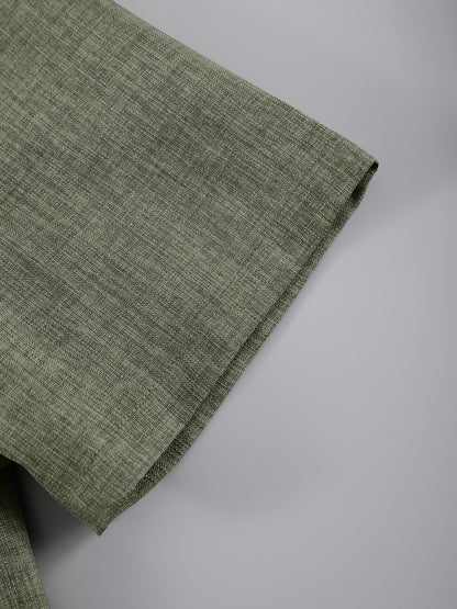 KZZ Men's Linen-Blend Two-Piece Loungewear Set