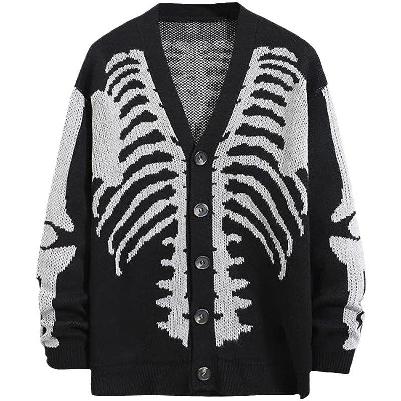 KZZ Men's Printed Button-Front Knit Top