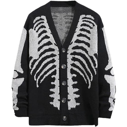 KZZ Men's Printed Button-Front Knit Top