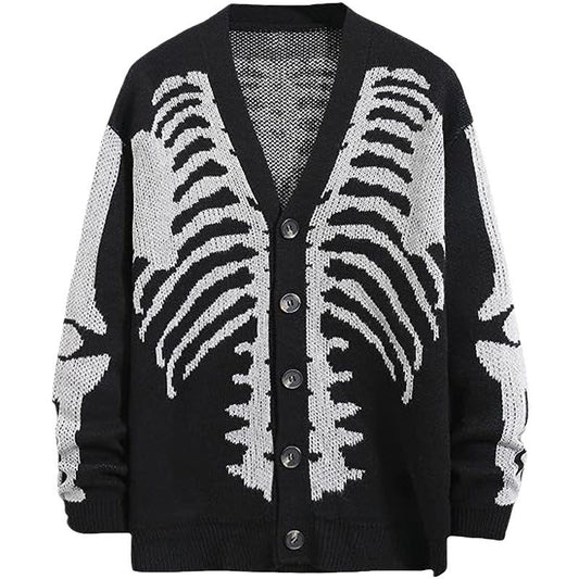 KZZ Men's Printed Button-Front Knit Top