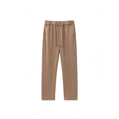 KZZ Men's Acid-Wash Solid Color Loose-Fit Casual Sweatpants