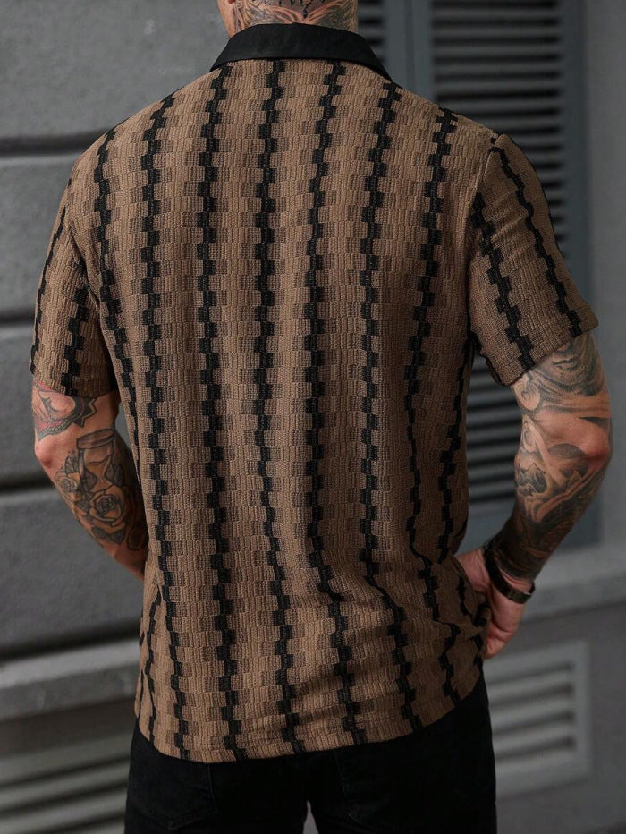 KZZ Stylish and Elegant Men's Plaid Shirt