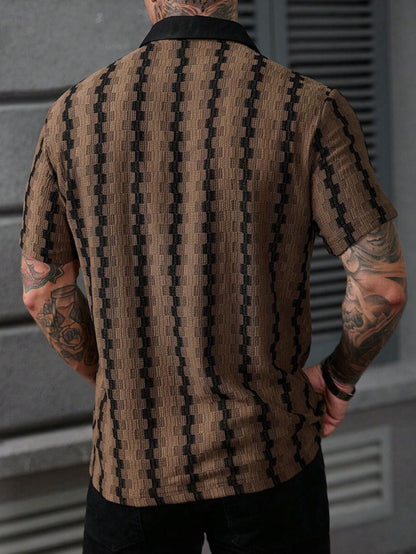 KZZ Stylish and Elegant Men's Plaid Shirt