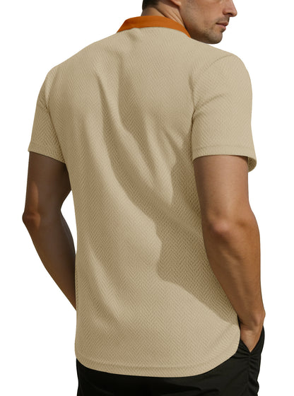 KZZ Men's Breathable Solid-Color Casual T-Shirt
