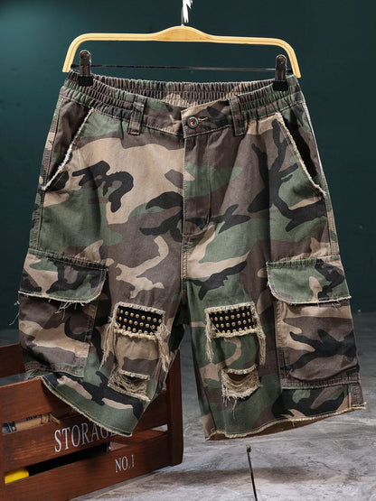 KZZ Men's Camouflage Cargo Shorts