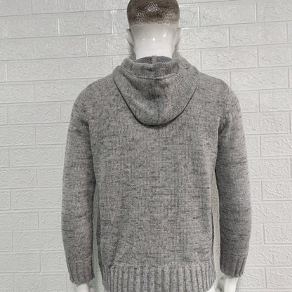 KZZ Autumn Men's Knitted Hoodie Pullover