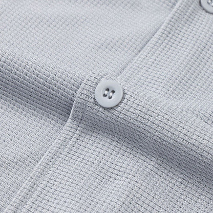 KZZ Blazer-style cardigan with single-breasted buttons, double pockets, casual long sleeves