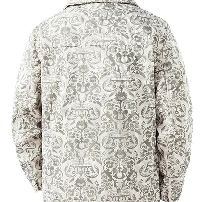 KZZ Men's Printed Zip-Up Jacket