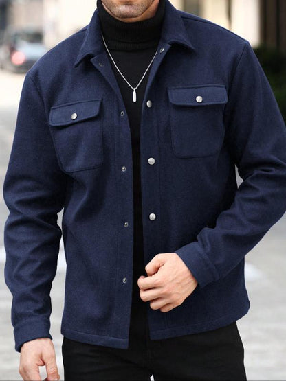 KZZ Men's Simple Jacket Coat, Fashion Casual Design
