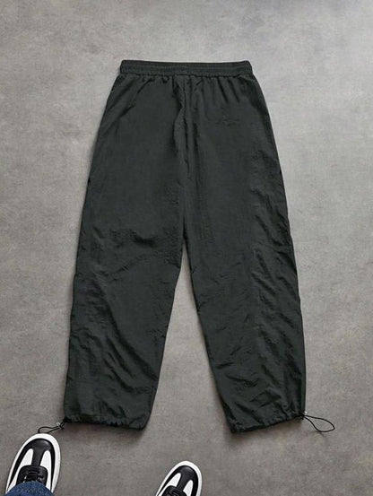 KZZ Men's Casual Striped Print Comfortable Straight-Leg Sweatpants