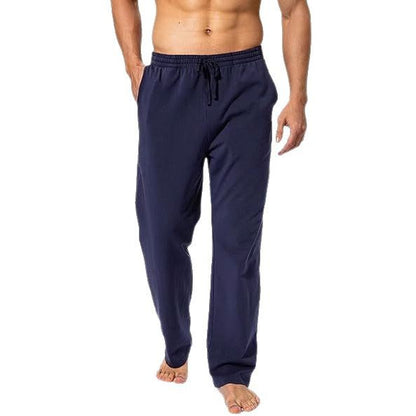 KZZ Men's Heavyweight Fleece Sweatpants Cotton with Drawstring and Pockets