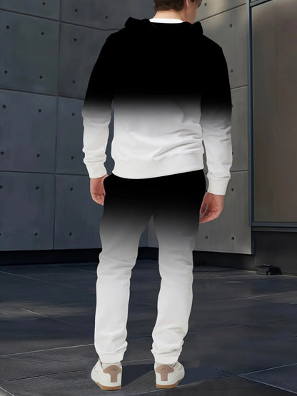 KZZ Men's Suit with 3D Print and Hood
