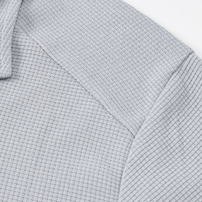 KZZ Blazer-style cardigan with single-breasted buttons, double pockets, casual long sleeves