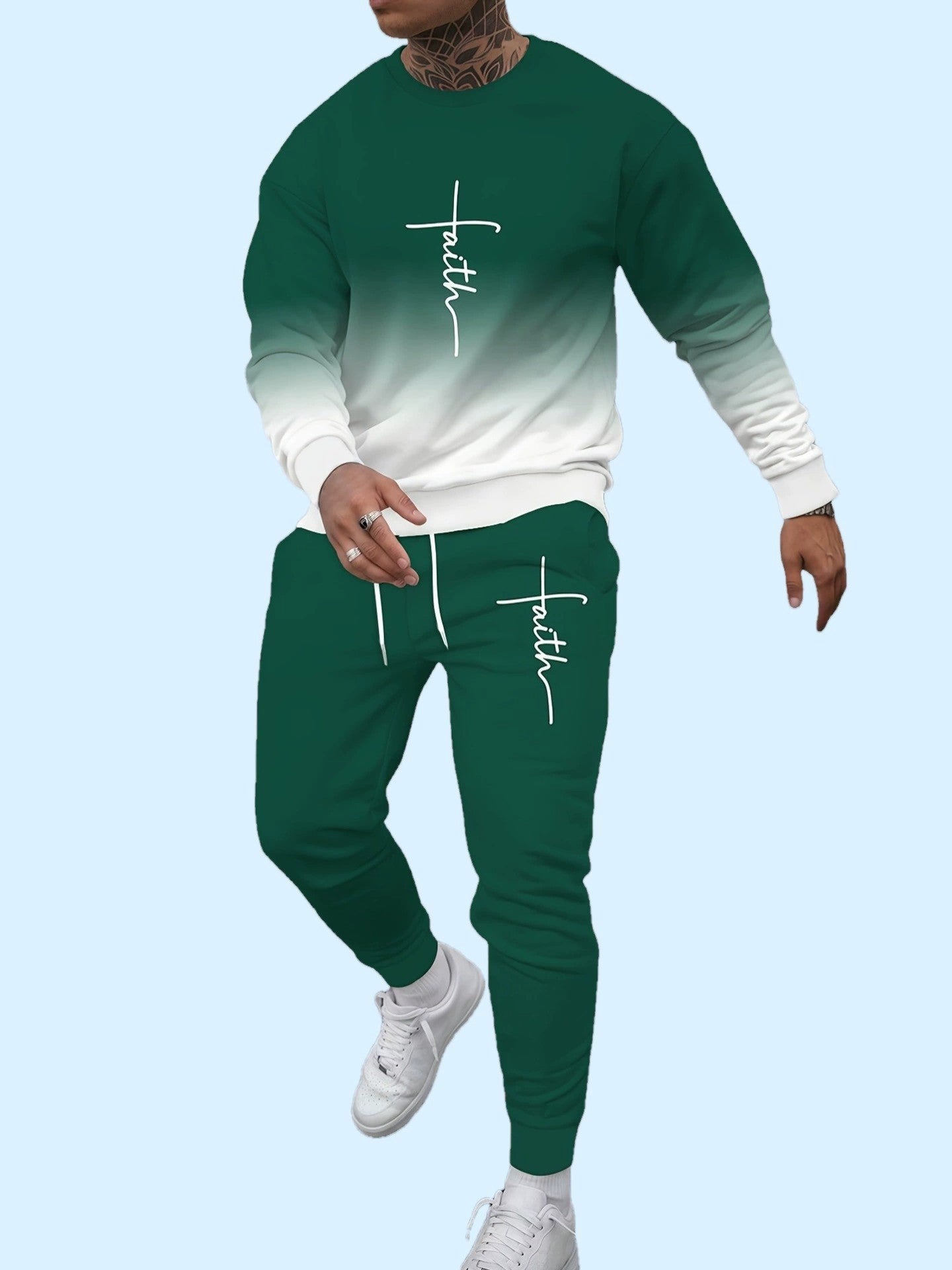 KZZ Men's casual  spring and autumn sports suit