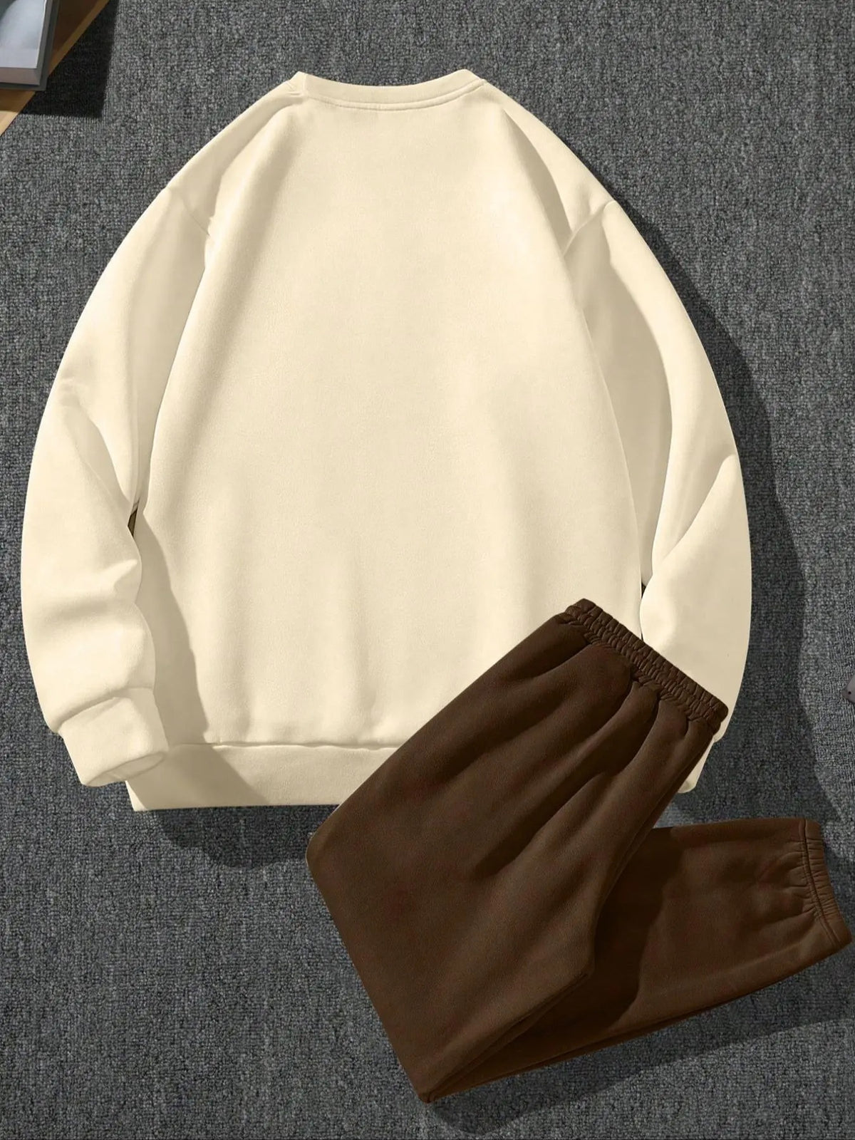 KZZ Crew-neck long-sleeve pullover and elastic-waist trousers