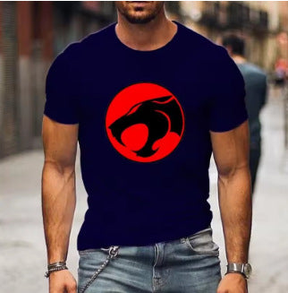 KZZ Anime Raiden 3D Printed T-Shirt Streetwear for Men