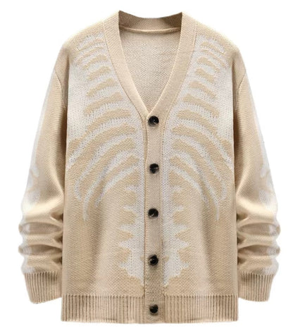 KZZ Men's Printed Button-Front Knit Top