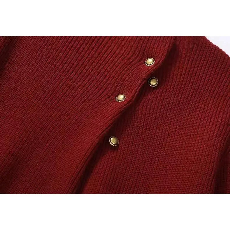 KZZ Fashionable men's retro casual thick turtleneck pullover knit sweater