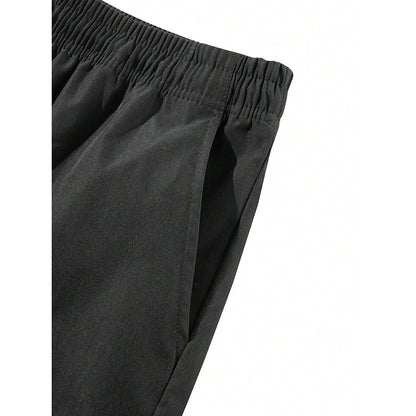 KZZ Men's Solid-Color Cargo Pants with Flap Pockets