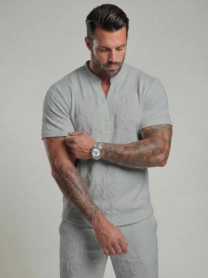 KZZ letter T-shirt and drawstring pants spring and summer casual set