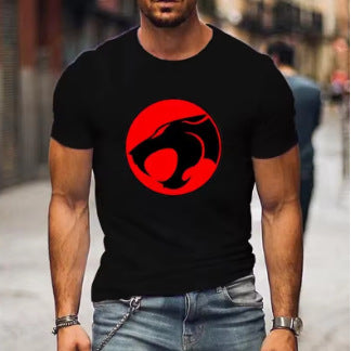 KZZ Anime Raiden 3D Printed T-Shirt Streetwear for Men