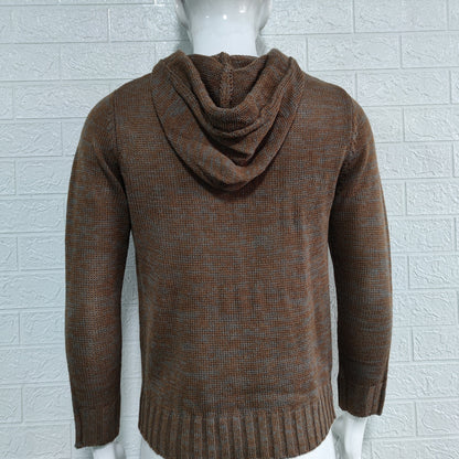 KZZ Autumn Men's Knitted Hoodie Pullover