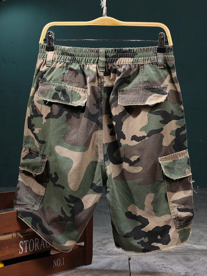 KZZ Men's Camouflage Cargo Shorts