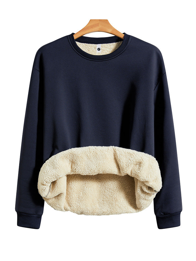 KZZ Men’s Fleece-Lined Warm Pullover Sweatshirt