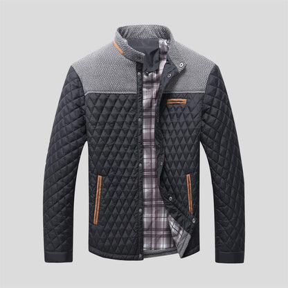 KZZ Men's Quilted Boston Style Jacket