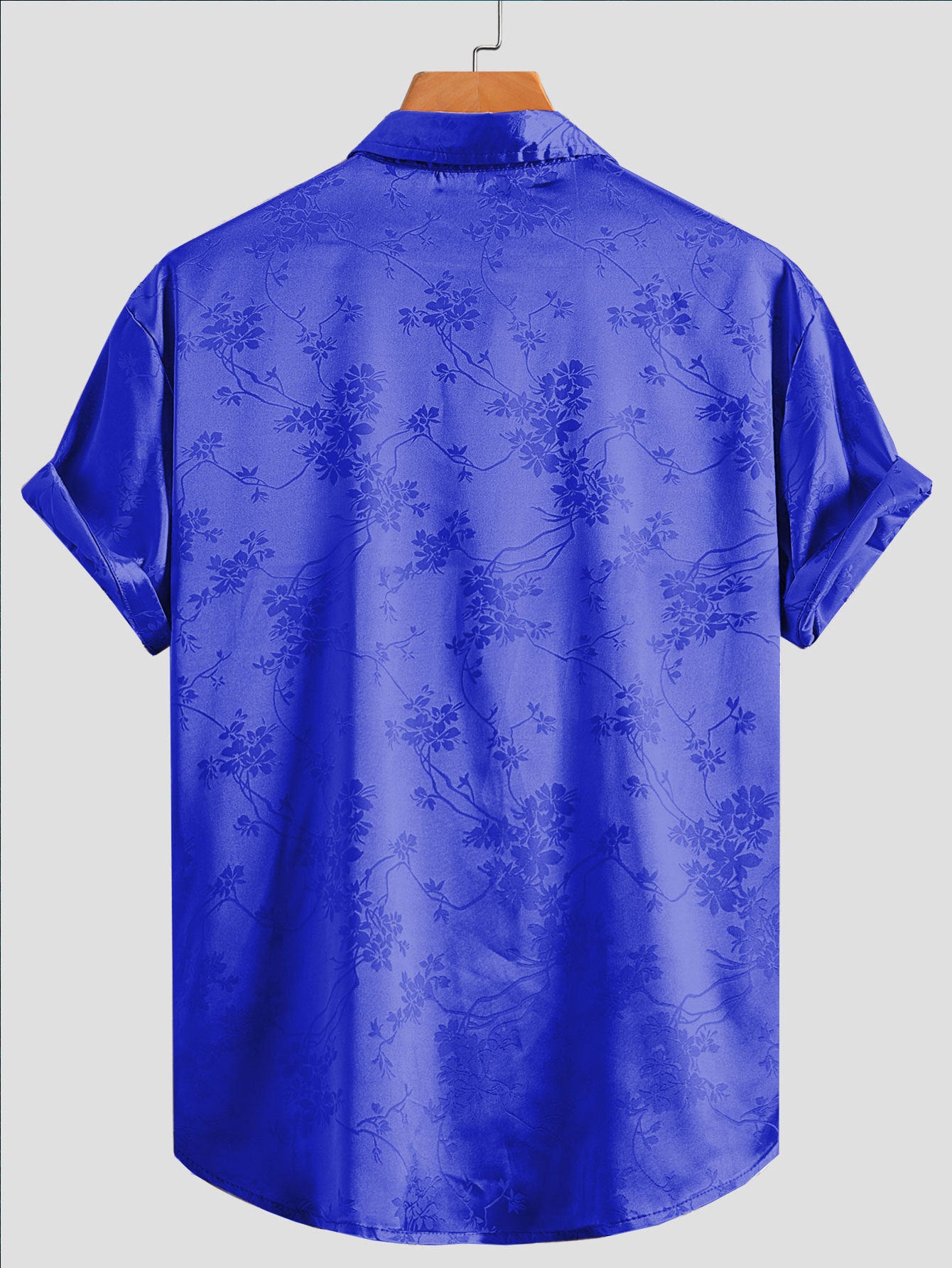 KZZ Men's Embroidered Short-Sleeve Shirt