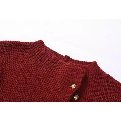 KZZ Fashionable men's retro casual thick turtleneck pullover knit sweater