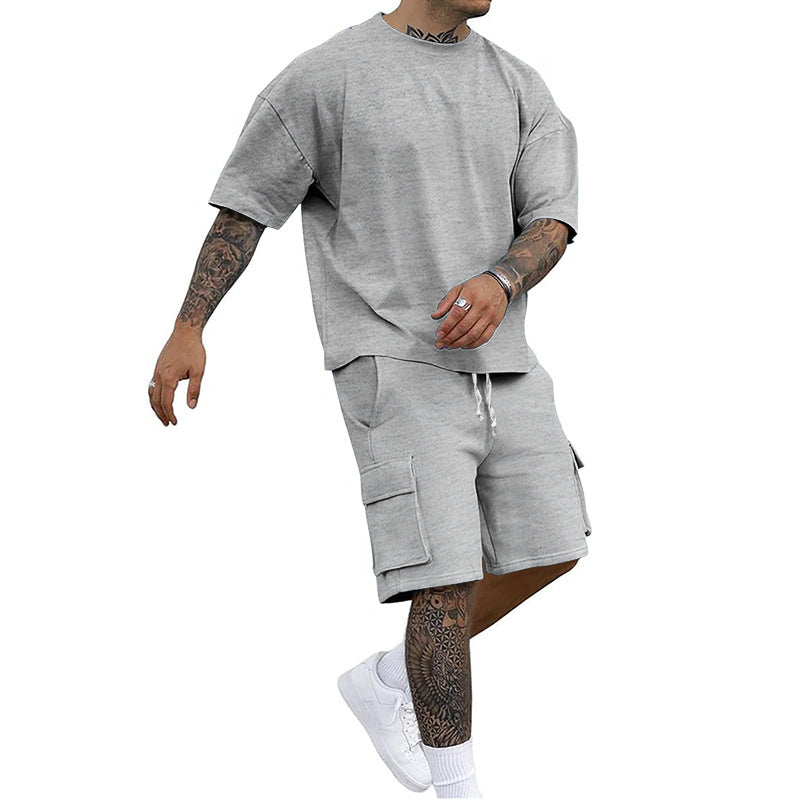 KZZ Summer T-shirt, cargo shorts, tracksuit for men