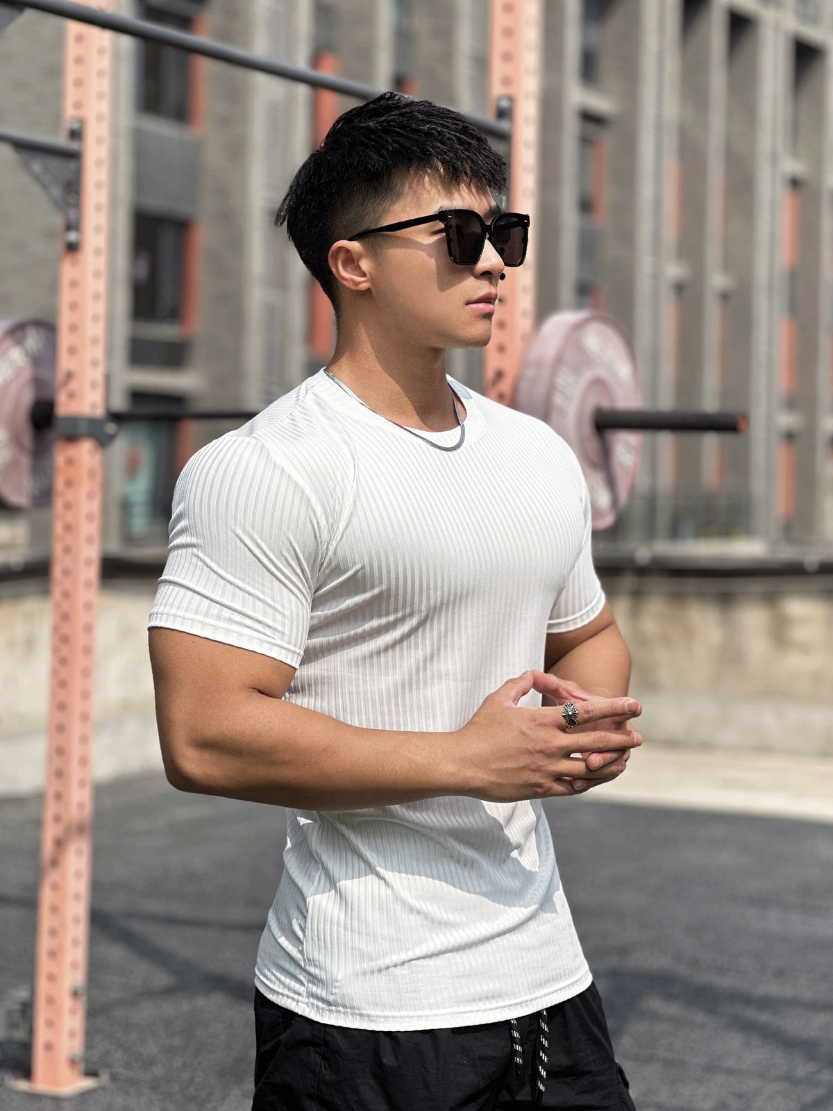 KZZ Men's Short-Sleeve T-Shirt – Casual Basic Top