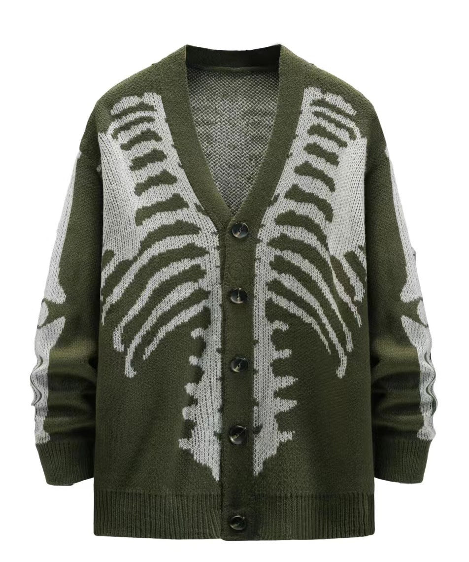 KZZ Men's Printed Button-Front Knit Top
