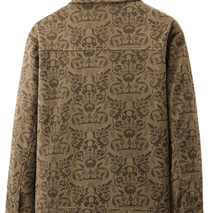 KZZ Men's Printed Zip-Up Jacket