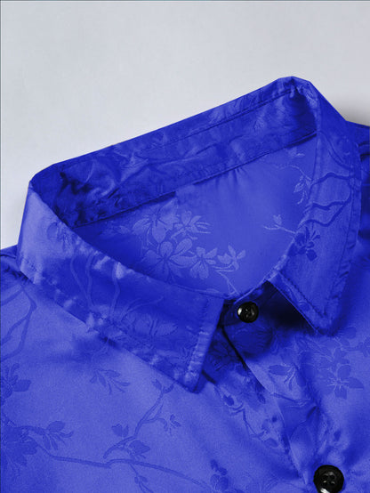 KZZ Men's Embroidered Short-Sleeve Shirt