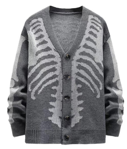 KZZ Men's Printed Button-Front Knit Top