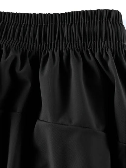 KZZ Men's Summer High Elastic Ice Silk Pants