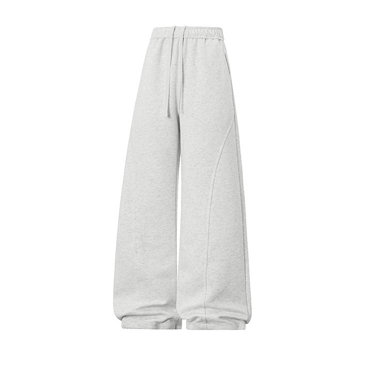 KZZ pants men sweatpants Men's Solid Thermal Lined Drawstring Oversize WaistPants