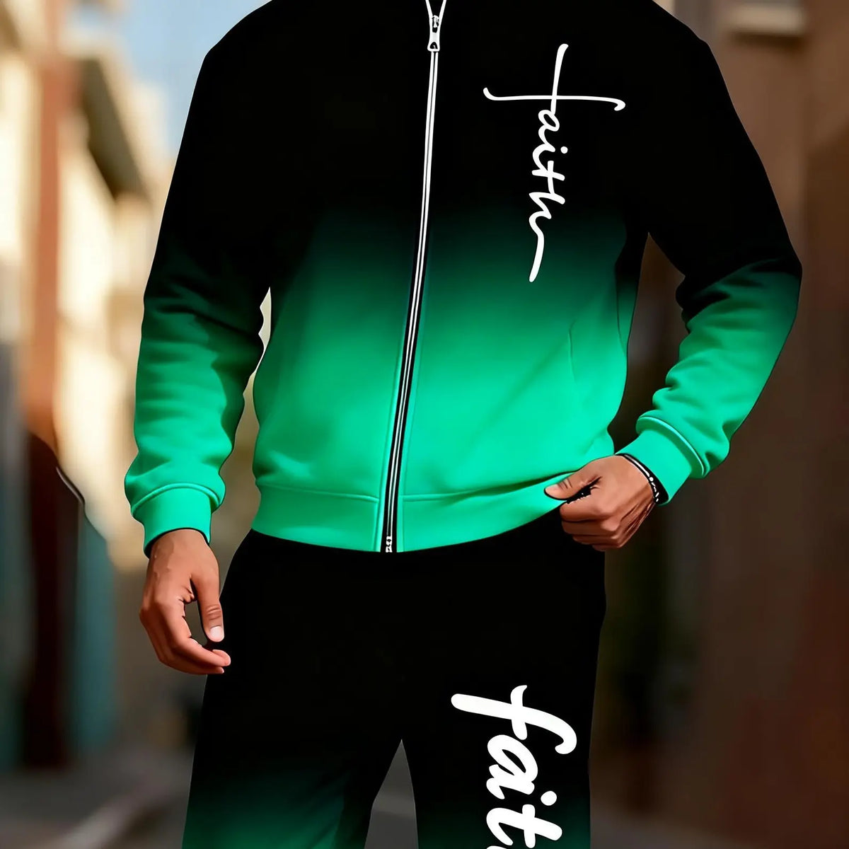 KZZ Stylish Ombre Activewear Set