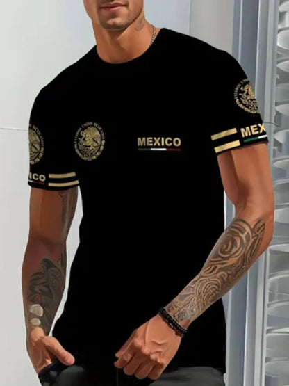 KZZ Men's 3D-Printed Short-Sleeve T-Shirt