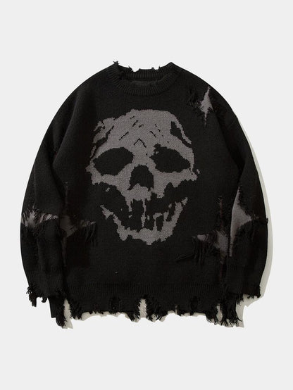 KZZ men's loose casual street soft and comfortable long-sleeved round neck knitted top