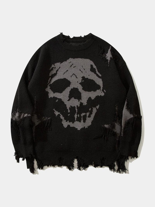 KZZ men's loose casual street soft and comfortable long-sleeved round neck knitted top