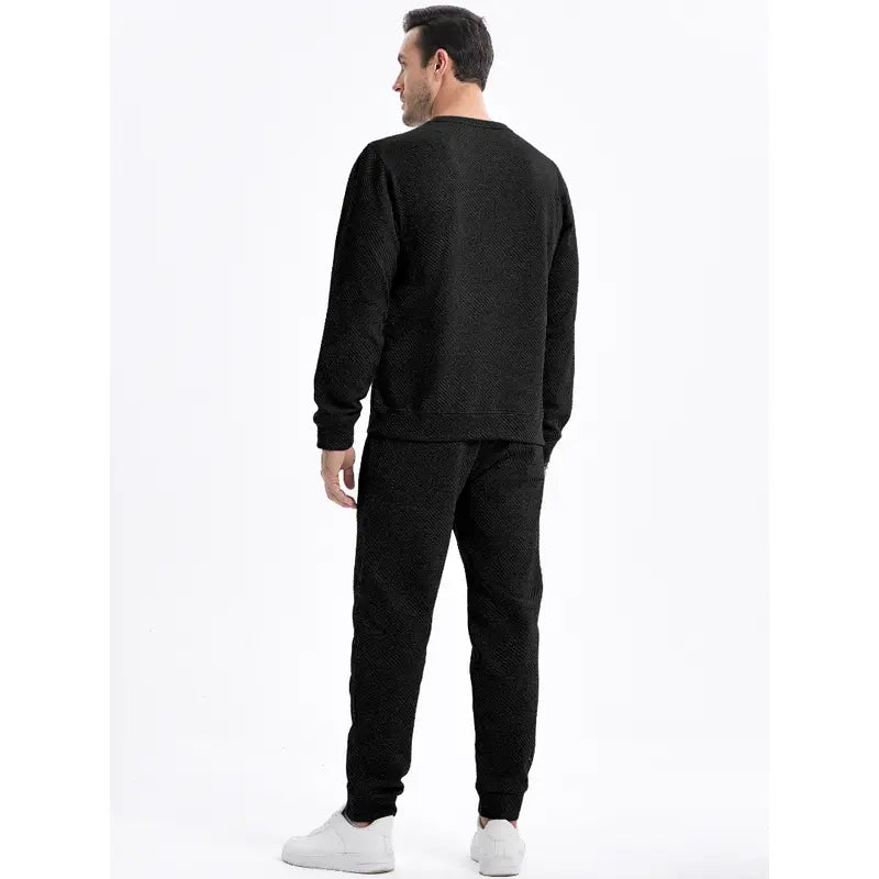 KZZ men's two-piece sportswear suit, perfect for fall, winter and spring