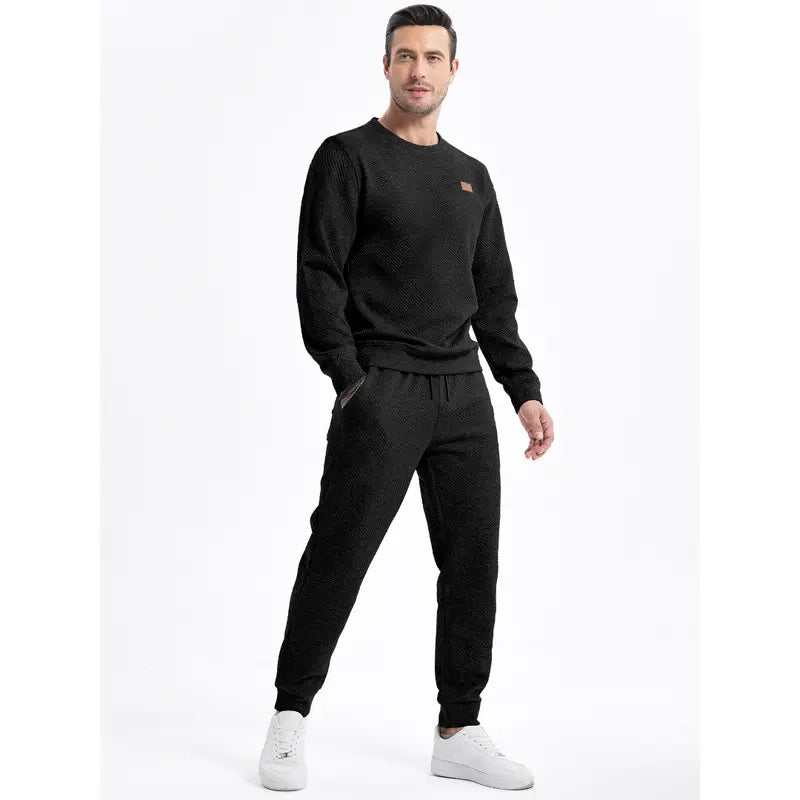 KZZ men's two-piece sportswear suit, perfect for fall, winter and spring