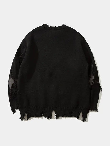 KZZ men's loose casual street soft and comfortable long-sleeved round neck knitted top