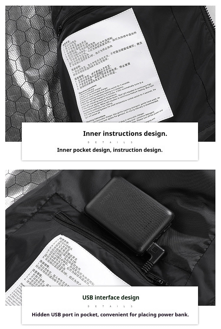 KZZ Electric Heated Cotton Jacket, Multiple Colors, Limited Time Offer