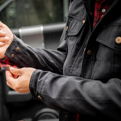 KZZ Men's Flannel Lined Shacket Jacket Plaid Brushed Lining Cowboy Western