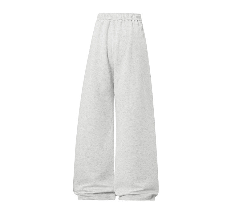 KZZ pants men sweatpants Men's Solid Thermal Lined Drawstring Oversize WaistPants