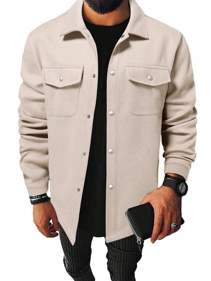 KZZ Men's Simple Jacket Coat, Fashion Casual Design